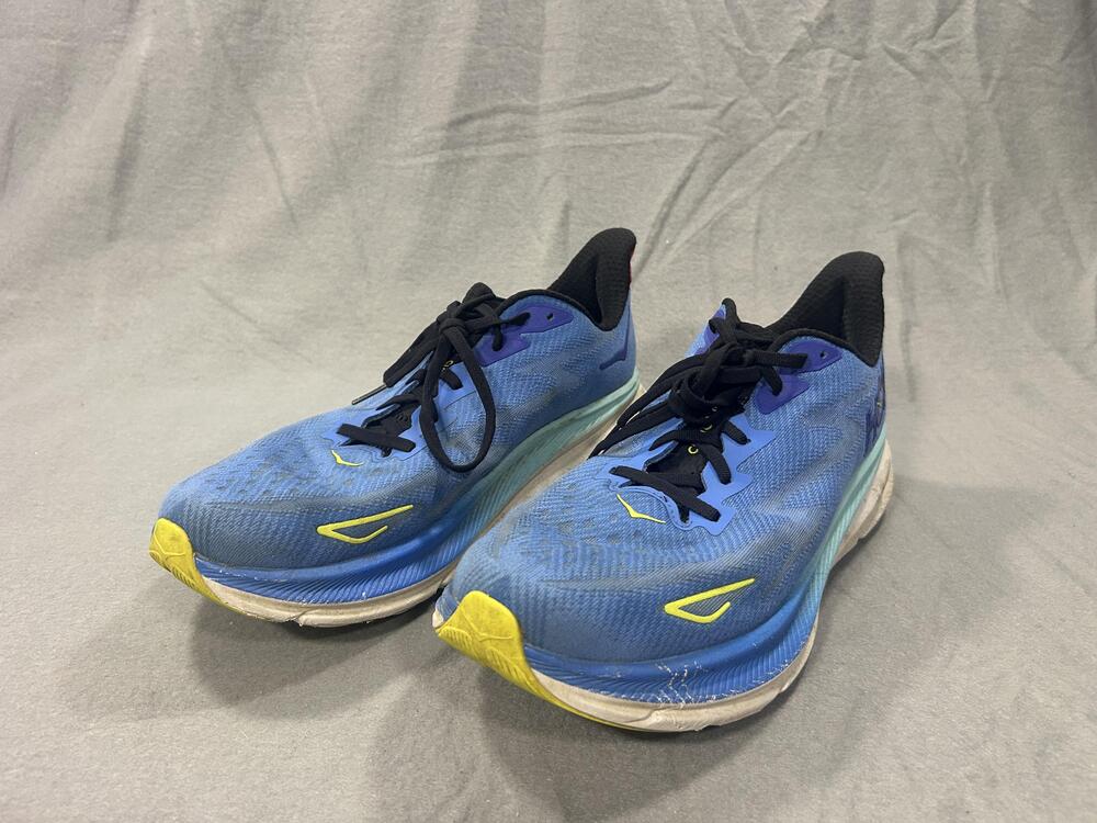 Hoka One One Clifton 8 Shoes Mens Size 12.5D Blue Road Running Cushioned Sneaker